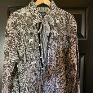 ENGLISH LAUNDRY MENS SZ LARGE BLACK & WHITE